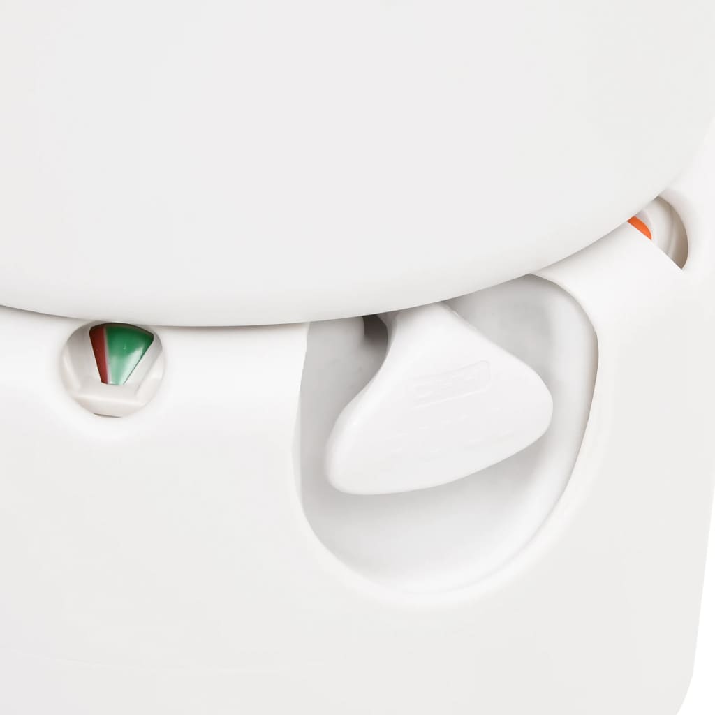 Toilette Integrata da Campeggio Bianca 24x17 L HDPE e Acciaio 154409