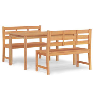 Set da Pranzo per Giardino 3 pz in Legno Massello di Teak cod mxl 37498