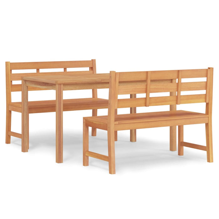 Set da Pranzo per Giardino 3 pz in Legno Massello di Teak cod mxl 37498