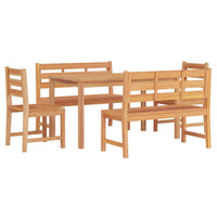 Set da Pranzo per Giardino 5 pz in Legno Massello di Teak 3157195