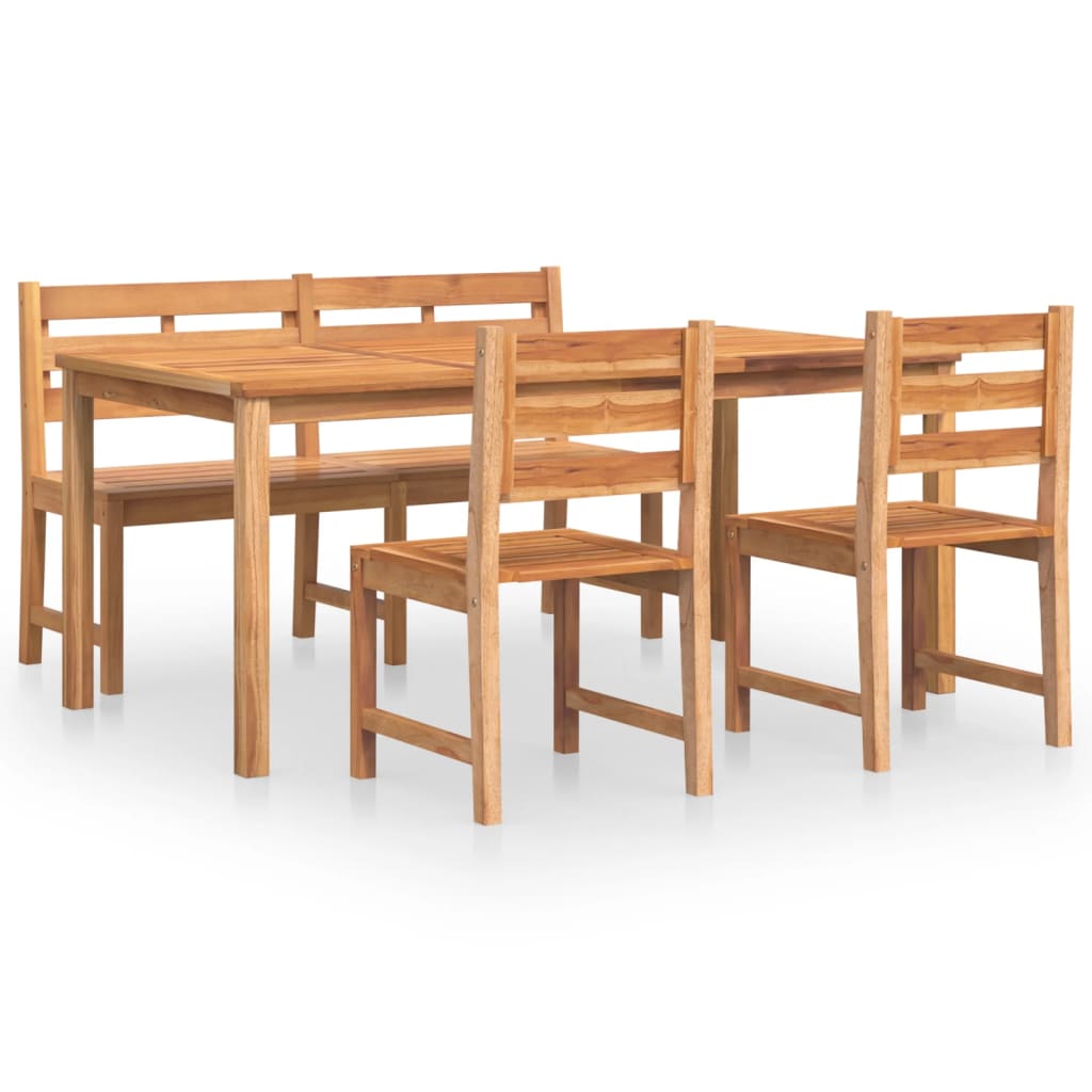 Set da Pranzo per Giardino 4 pz in Legno Massello di Teak 3157200