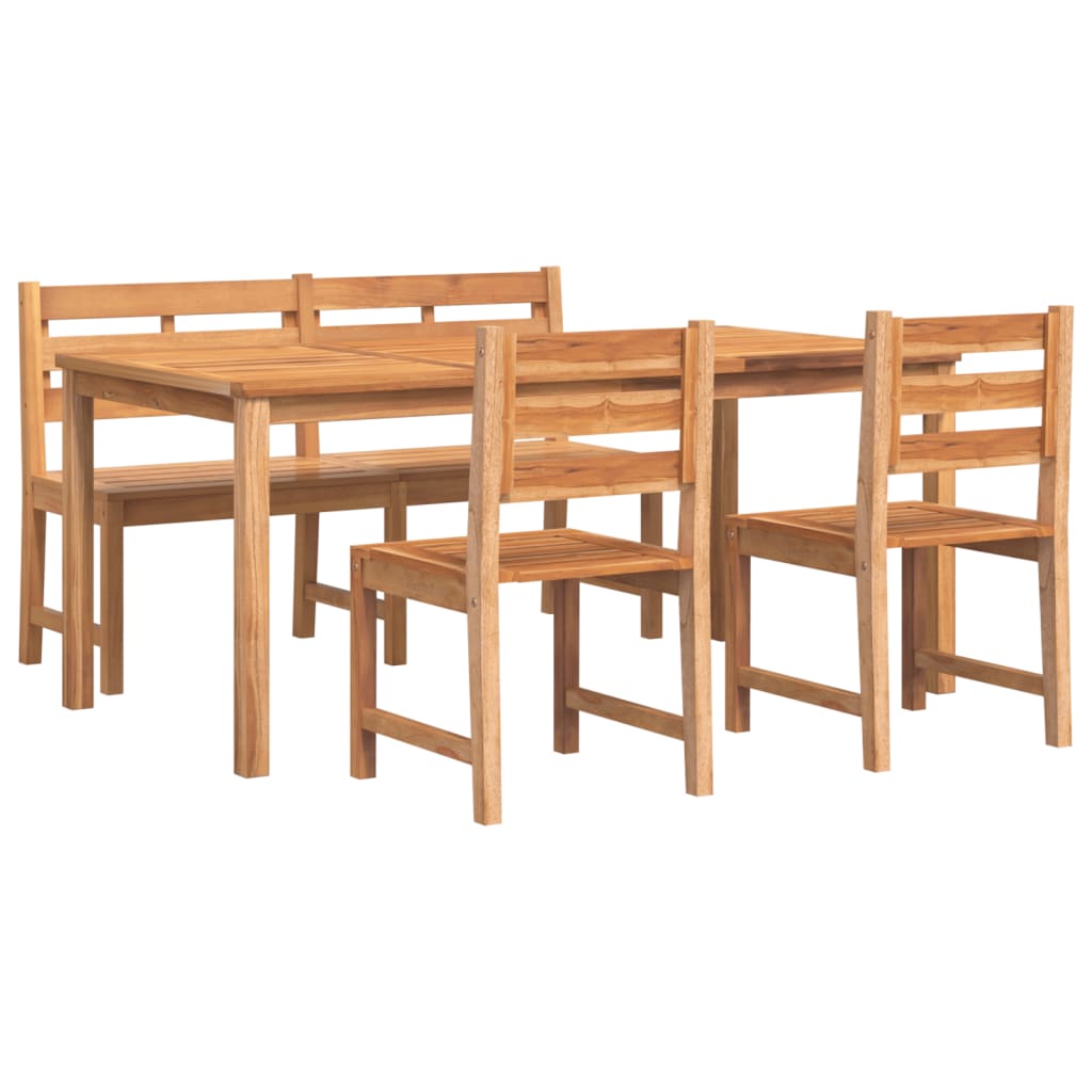 Set da Pranzo per Giardino 4 pz in Legno Massello di Teak 3157200