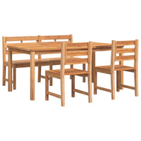 Set da Pranzo per Giardino 4 pz in Legno Massello di Teak 3157200