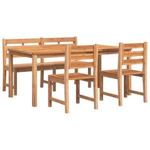 Set da Pranzo per Giardino 4 pz in Legno Massello di Teak 3157200