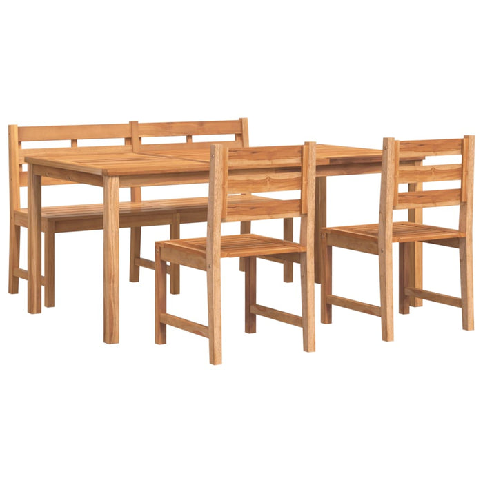 Set da Pranzo per Giardino 4 pz in Legno Massello di Teak 3157200
