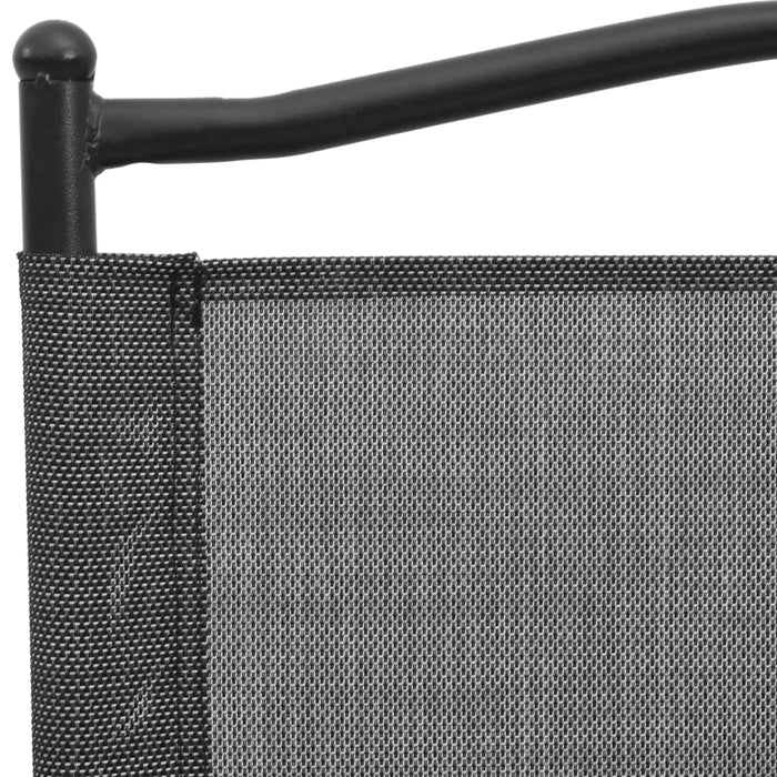 Sedie Giardino Pieghevoli 4 pz Grigio Mélange Acciaio Textilene 3157287
