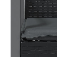 Sedie da Giardino con Cuscini 2pz Nere 56,5x57x83 cm Polyrattan