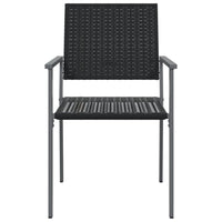 Sedie da Giardino 2 pz Nere 54x62,5x89 cm in Polyrattan 364098
