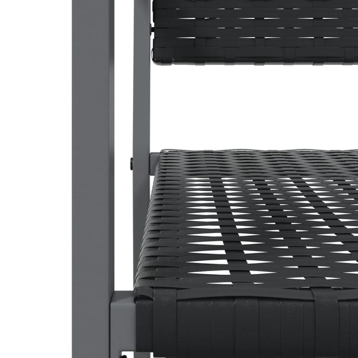 Sedie da Giardino 2 pz Nere 54x62,5x89 cm in Polyrattan 364098