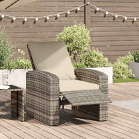 Poltrona Reclinabile Giardino Cuscini Marrone Chiaro Polyrattancod mxl 94692