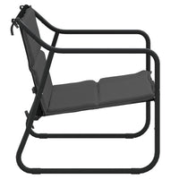 Panca da Giardino 2 Posti con Cuscino Antracite in Acciaio 364106