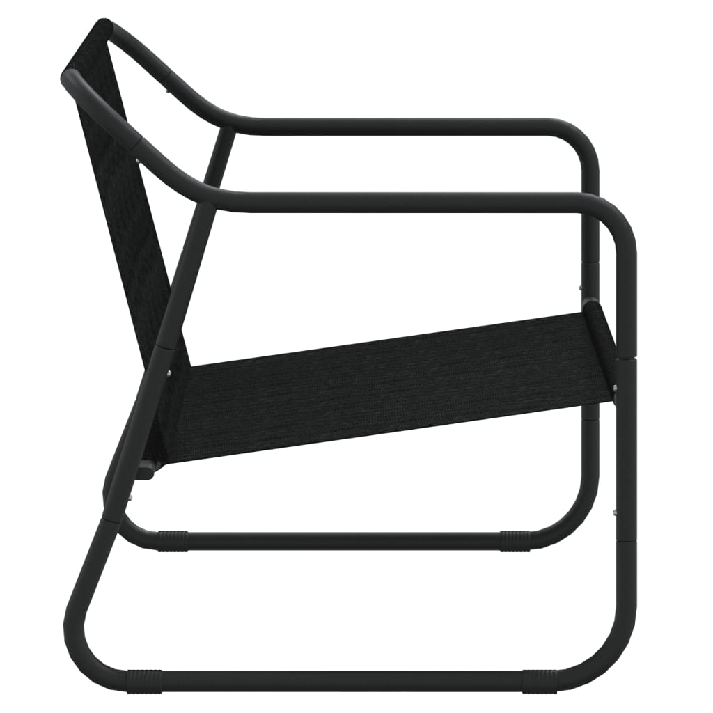 Panca da Giardino 2 Posti con Cuscino Antracite in Acciaio 364106