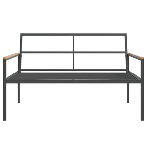 Set Salotto da Giardino 3 pz con Cuscini in Acciaio Antracite 364110