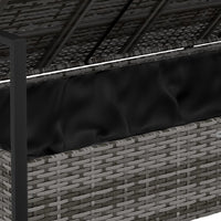 Panca da Giardino a 2 Posti con Cuscini in Polyrattan Grigio 364111