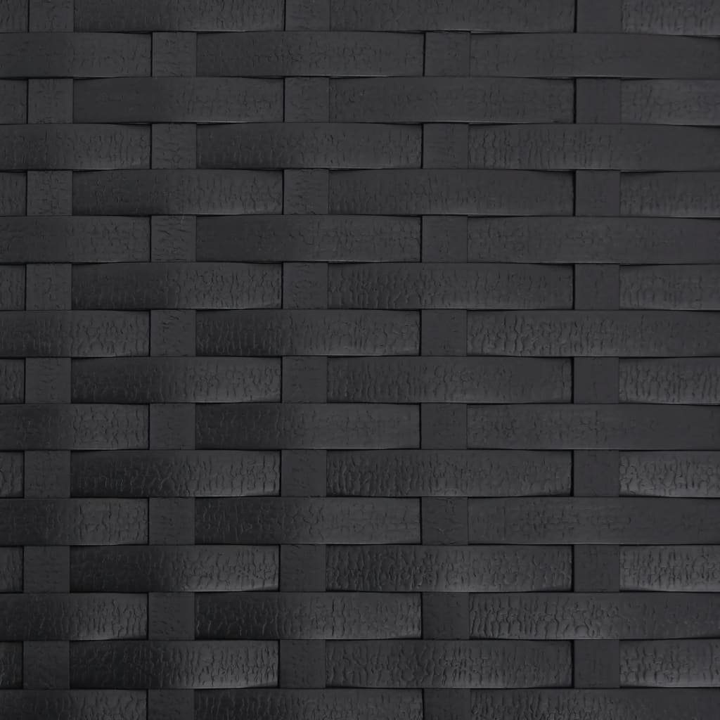 Poltrona da Giardino con Poggiapiedi in Polyrattan Nero 364116