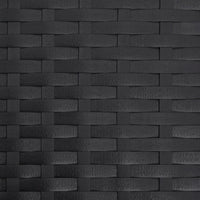 Poltrona da Giardino con Poggiapiedi in Polyrattan Nero 364116