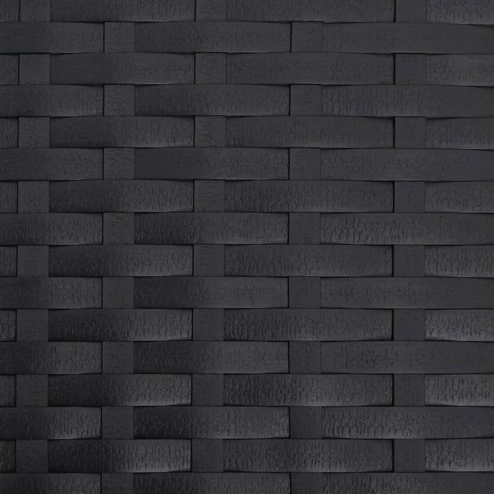 Poltrona da Giardino con Poggiapiedi in Polyrattan Nero 364116