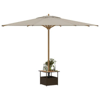 Tavolo Giardino Foro Ombrellone Marrone 55x55x46,5cm Polyrattan 364118