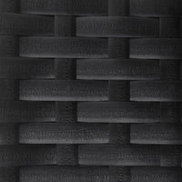 Panca da Giardino a 2 Posti con Cuscino in Polyrattan Nero 364119