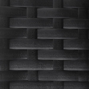 Panca da Giardino a 2 Posti con Cuscino in Polyrattan Nero 364119