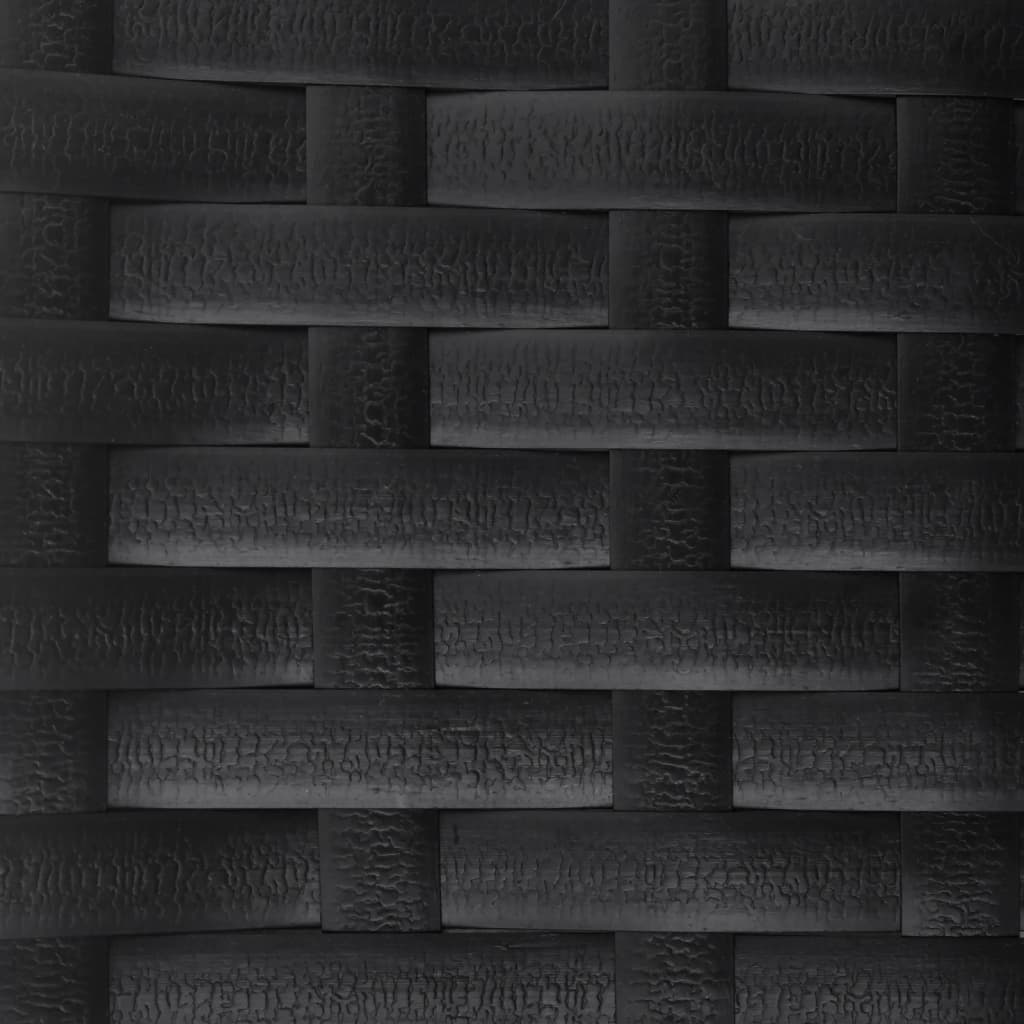 Panca da Giardino a 2 Posti con Cuscino in Polyrattan Nero 364119