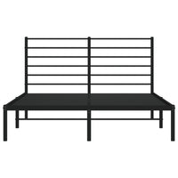 Giroletto con Testiera in Metallo Nero 140x190 cm 352319