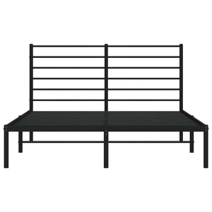 Giroletto con Testiera in Metallo Nero 160x200 cm 352322