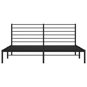 Giroletto con Testiera in Metallo Nero 193x203 cm 352325