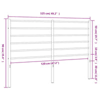 Testiera in Metallo Nero 120 cm 352350