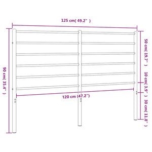 Testiera in Metallo Nero 120 cm 352350