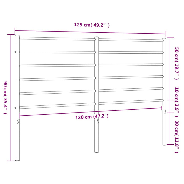 Testiera in Metallo Nero 120 cm 352350