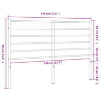 Testiera in Metallo-Testiera in Ferro-Testata Nero 140 cm 995705