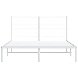 Giroletto con Testiera in Metallo Bianco 120x200 cm 352366