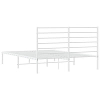 Giroletto con Testiera in Metallo Bianco 120x200 cm 352366