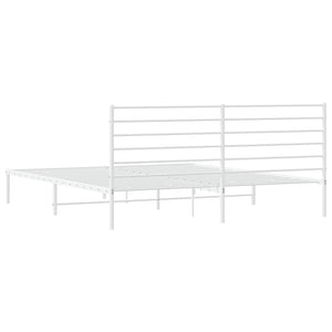 Giroletto con Testiera Metallo Bianco 193x203 cm 352374