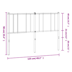 Testiera in Metallo Nero 120 cm 352511