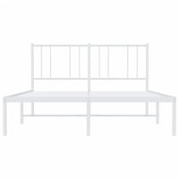 Giroletto con Testiera Metallo Bianco 120x190 cm