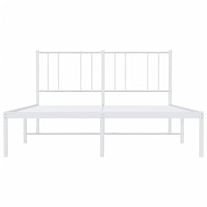 Giroletto con Testiera Metallo Bianco 120x190 cm