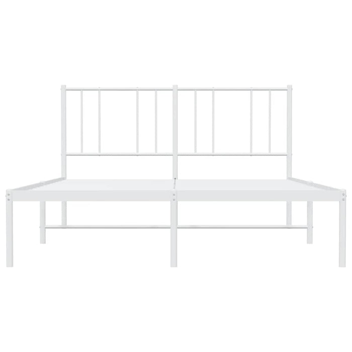 Giroletto con Testiera Metallo Bianco 135x190 cm 352528