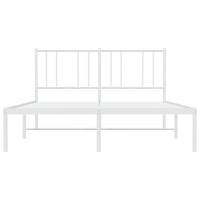 Giroletto con Testiera Metallo Bianco 160x200 cm 352532