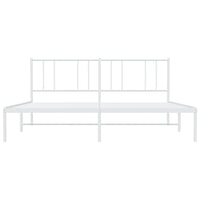 Giroletto con Testiera Metallo Bianco 200x200 cm 352536