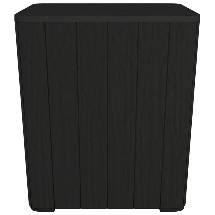 Tavolo da Giardino con Coperchio Rimovibile Polipropilene Nero 364152