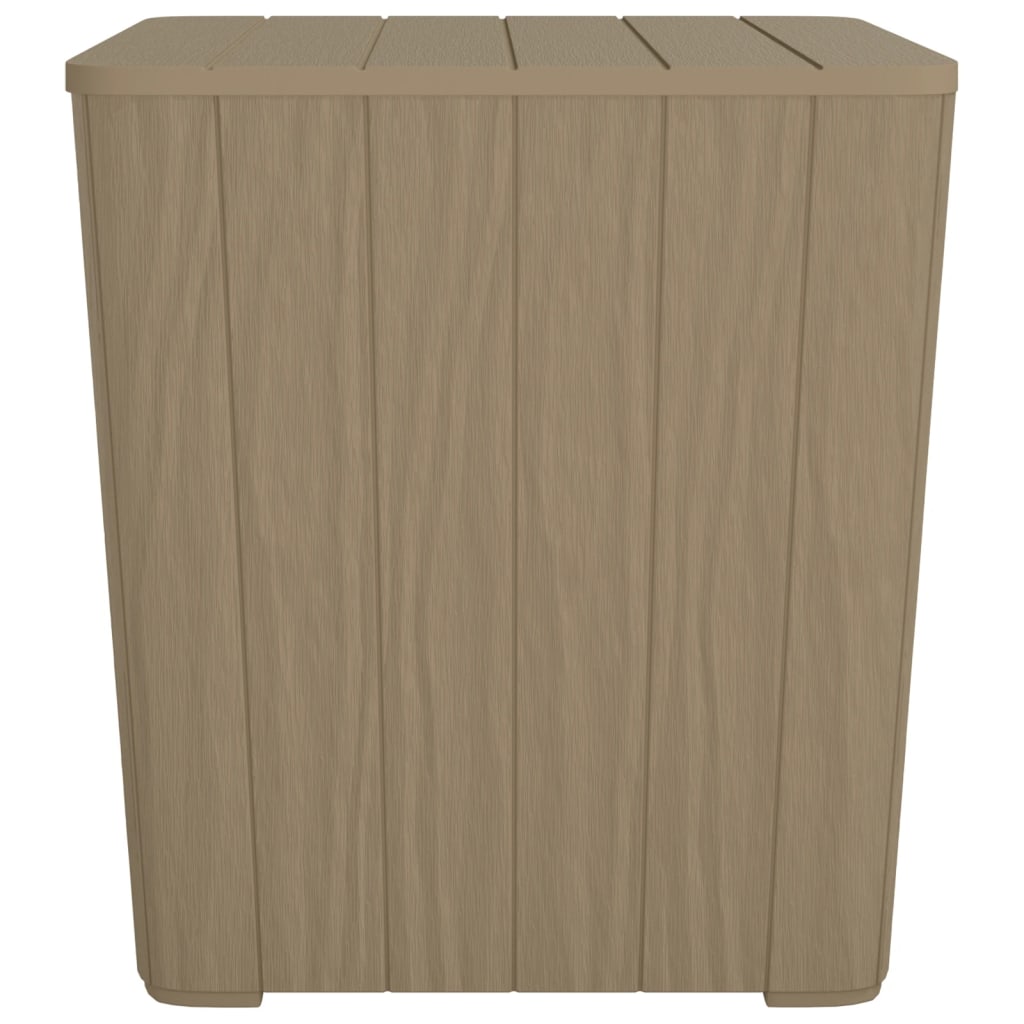 Tavolo da Giardino con Coperchio Polipropilene Marrone Chiaro 364153