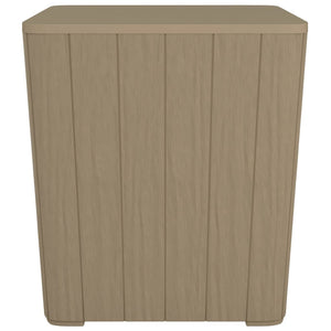 Tavolo da Giardino con Coperchio Polipropilene Marrone Chiaro