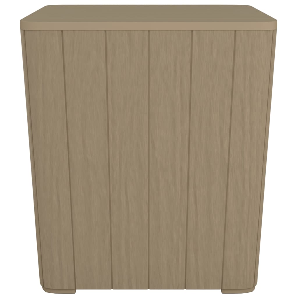 Tavolo da Giardino con Coperchio Polipropilene Marrone Chiaro 364153