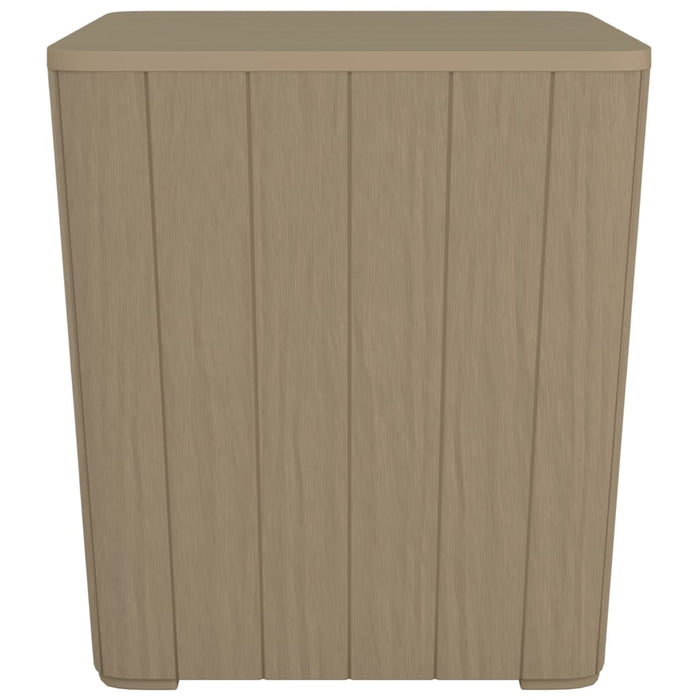 Tavolo da Giardino con Coperchio Polipropilene Marrone Chiaro 364153