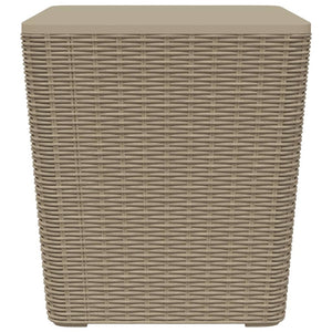 Tavolo da Giardino con Coperchio Polipropilene Marrone Chiaro 364154