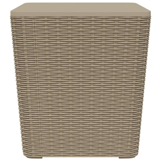 Tavolo da Giardino con Coperchio Polipropilene Marrone Chiaro 364154