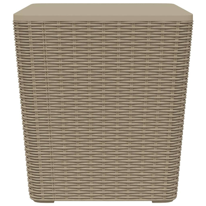 Tavolo da Giardino con Coperchio Polipropilene Marrone Chiaro 364154