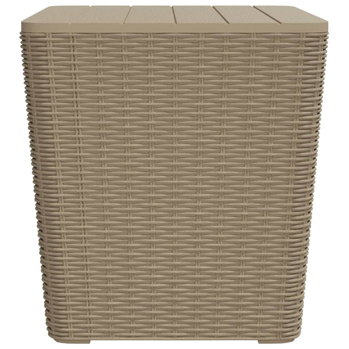 Tavolo da Giardino con Coperchio Polipropilene Marrone Chiaro 364154